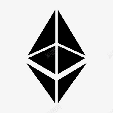 虚拟币虚拟币图标Ethereum矢量图图标