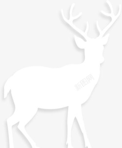 白色麋鹿白色麋鹿剪影高清图片