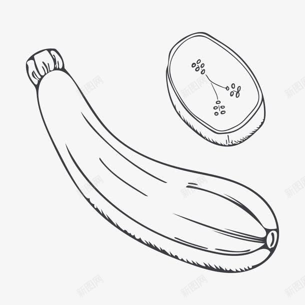一个西葫芦png免抠素材_88icon https://88icon.com 一个 卡通 手绘 桔梗 白色 简图 蔬菜 西葫芦 黑色