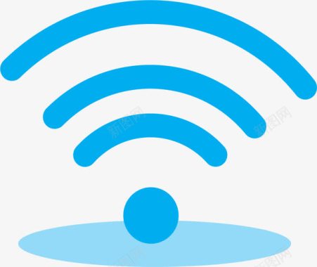 蓝色阴影wifi信号格图标图标