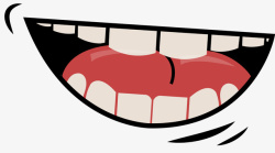 人类嘴巴微笑白牙齿嘴巴矢量图高清图片