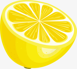 金橘柠檬金色切开的柠檬图矢量图高清图片