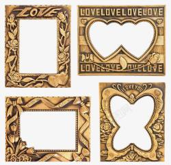 四款爱情主题欧式金属相框素材