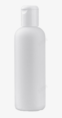 纯白色的化妆品塑料瓶罐实物素材
