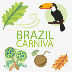 巴西狂欢节海报矢量图素材
