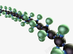 绿色分子结构绿色3d特氟龙分子结构高清图片