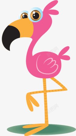 大嘴鸟可爱粉红鸡大嘴鸟鸵鸟矢量图高清图片