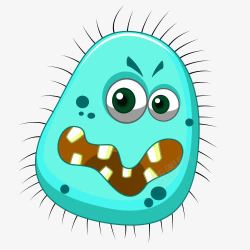 球形病菌癌细胞病毒表情卡通图高清图片