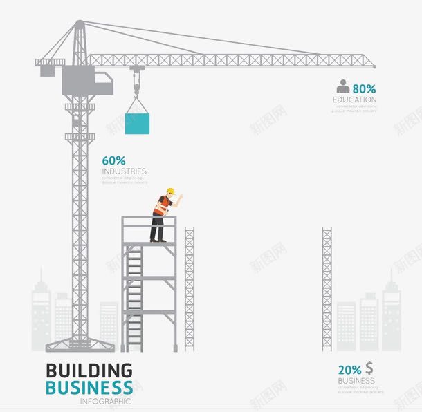 施工场景png免抠素材_88icon https://88icon.com 上班族 工人 建筑 方块 脚手架