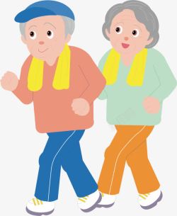 询问老人健康一起运动的老人高清图片