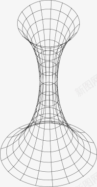 质感几何喇叭形网状几何创意抽象线条矢量图图标图标