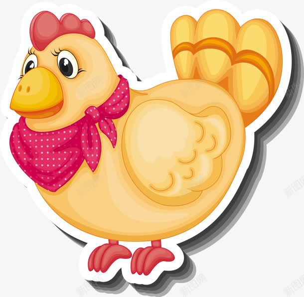 黄色卡通母鸡png免抠素材_88icon https://88icon.com 农场 可爱母鸡 家禽 牧场 老母鸡 装饰图案 黄色母鸡