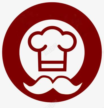 红色脚印餐饮logo图标图标