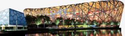 奥运鸟巢水立方中国鸟巢建筑高清图片