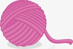 紫色圆形扁平风格毛线球素材