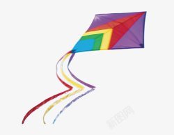 飞起来的风筝一只彩色的风筝高清图片