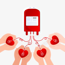 手牵手献爱心无偿献血公益活动高清图片