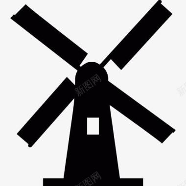 日本风荷兰风车图标图标