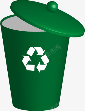 垃圾桶绿色环保图标图图标
