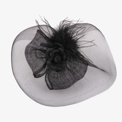 黑色的帽子欧美甜美风网纱帽子高清图片