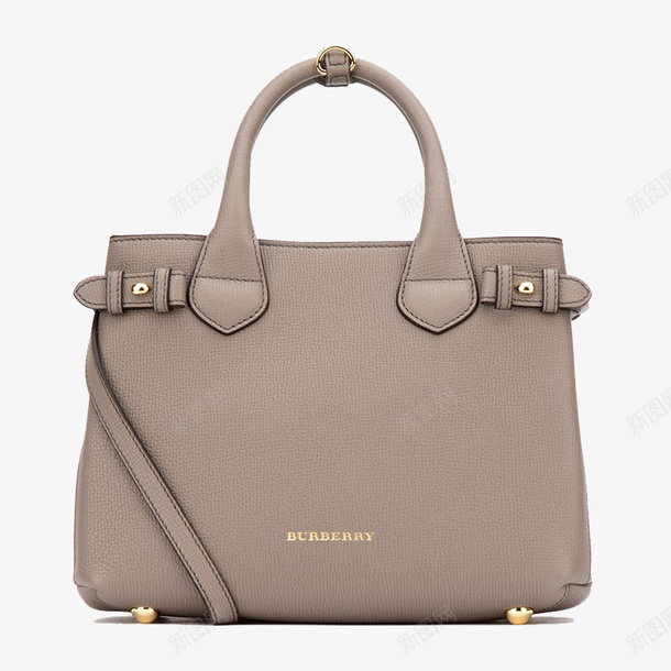 博柏利灰色手提包png免抠素材_88icon https://88icon.com BURBERRY 产品实物 女士灰色包 女士真皮包