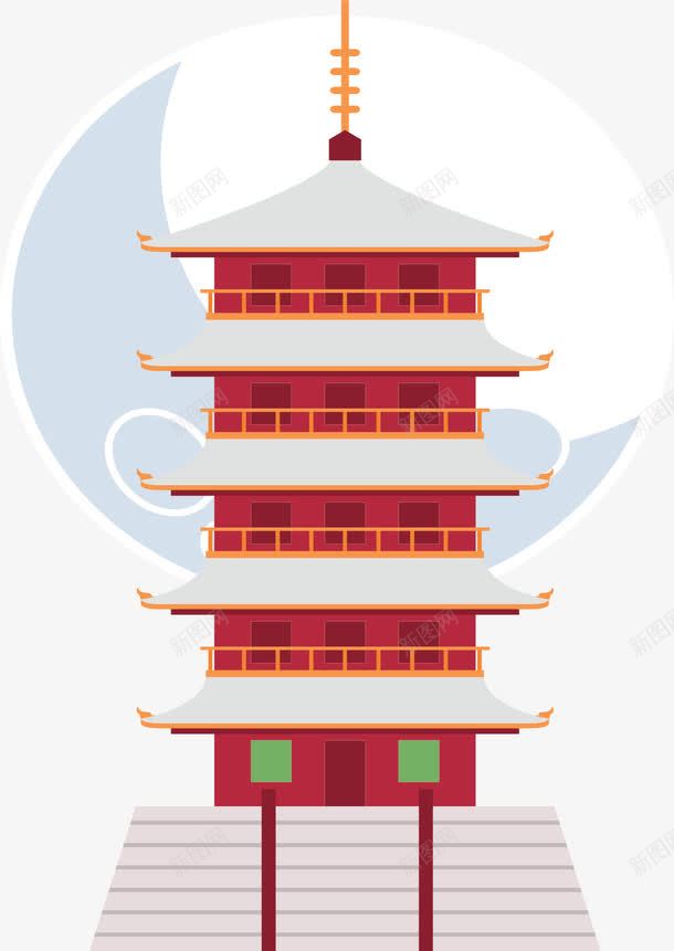 日本旅游红色的塔png免抠素材_88icon https://88icon.com 日式古建筑 日式建筑 日本 日本旅游 矢量png 红塔 红色的塔