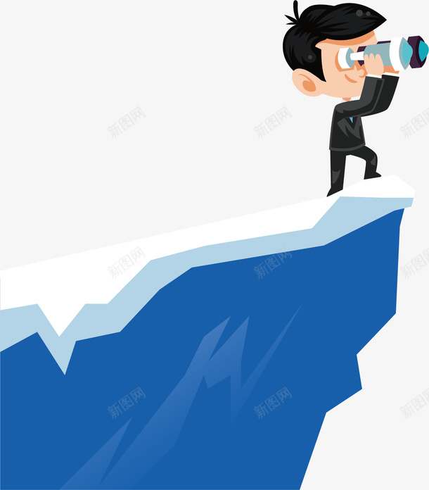 看望远镜的男人矢量图ai免抠素材_88icon https://88icon.com 上班 人物望远镜 商务 工作 男士 男生 矢量图 短发 西服 领带