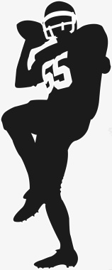 黑色橄榄果黑色扁平橄榄球球员图标图标