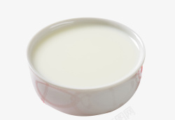 白色小瓷碗一碗白色牛奶高清图片