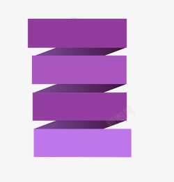 紫色折叠PPT装饰图案素材