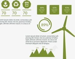 绿色能源环保图表素材