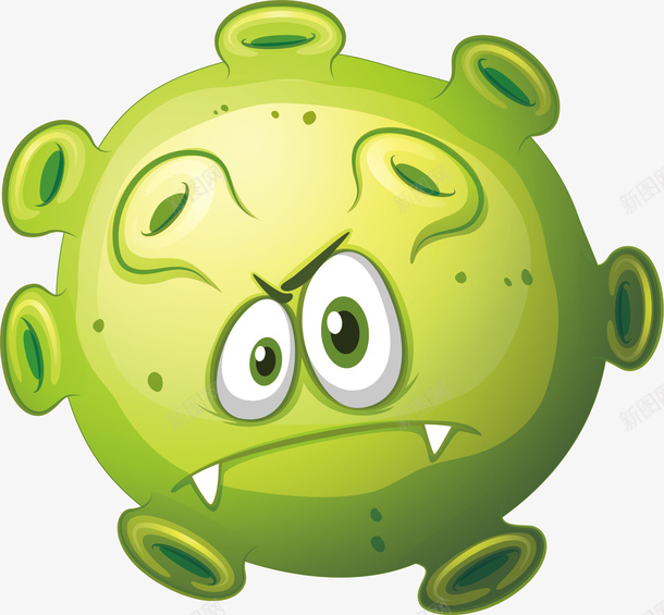 绿色爆炸细菌矢量图ai免抠素材_88icon https://88icon.com 不规则 单细胞 有害的 病毒 细菌 绿色 矢量图