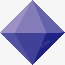 立方体方块紫色立方体元素高清图片