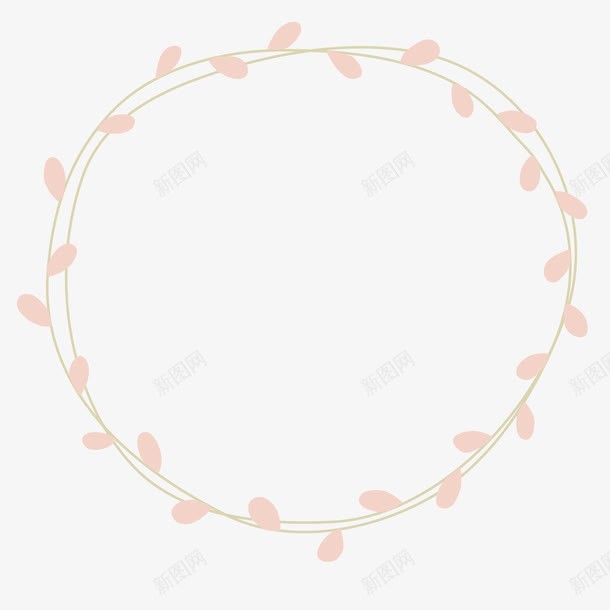 手绘小清新小清新卡通植物花环png免抠素材_88icon https://88icon.com 卡通 叶子 小清新剪影 手绘素材 植物花环 植物藤蔓