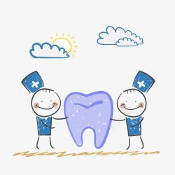 牙齿病菌牙痛治疗卡通图高清图片