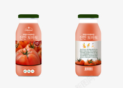 水果西红柿果汁包装瓶素材