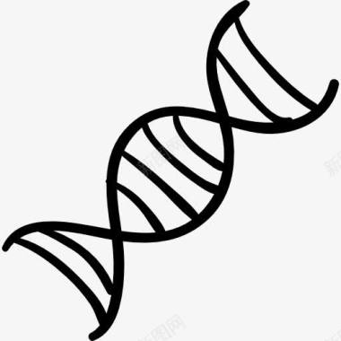 手绘科学素材DNA链图标图标