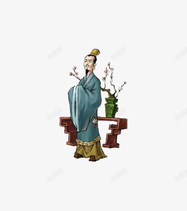 古代的诗人png免抠素材_88icon https://88icon.com 人物 古典 手绘 诗人