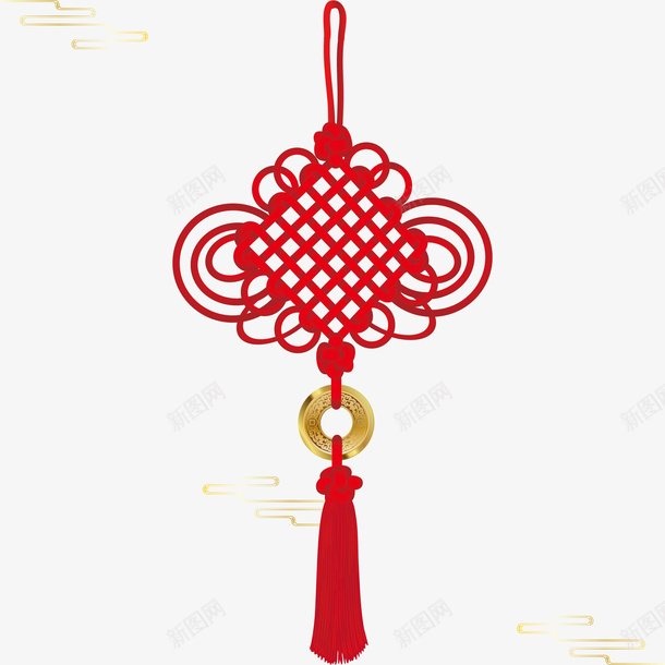 手绘中国结新年喜庆矢量图ai免抠素材_88icon https://88icon.com 中国结 同心结 手绘 新年 新年物料 爱情结 矢量图 素材