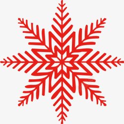红色雪花新年圣诞元素矢量图素材