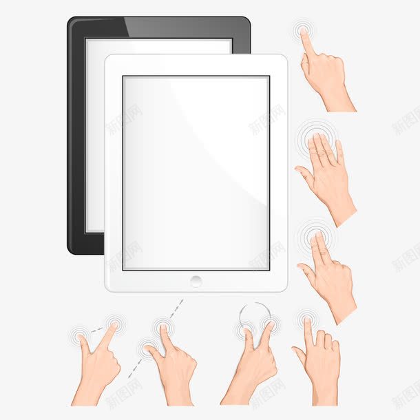 电子产品png免抠素材_88icon https://88icon.com iPad框 ipad 平板电脑 手势 电子产品素材库 触屏 触摸