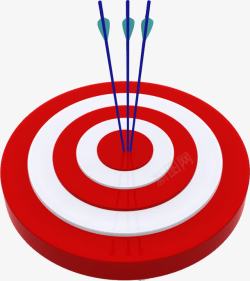 红色箭靶子手绘红色目标射箭靶子高清图片