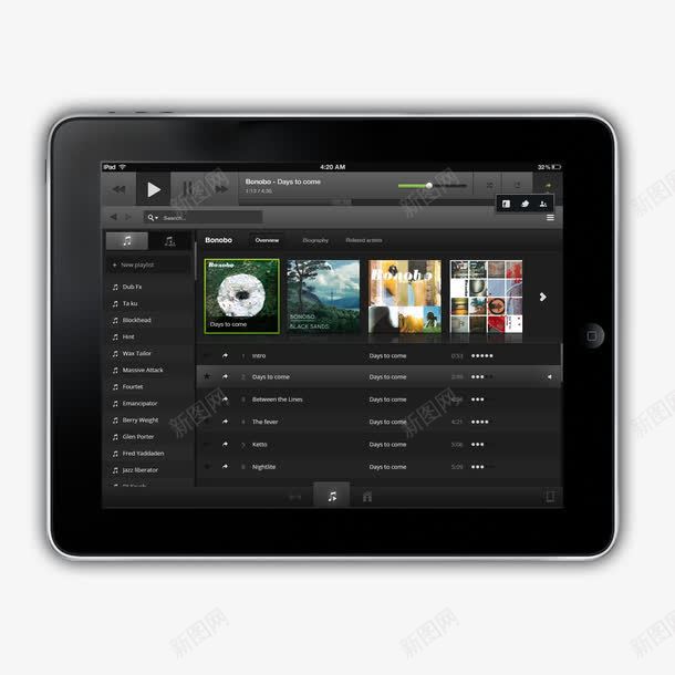 黑色iPad音乐播放界面png免抠素材_88icon https://88icon.com PSD分层素材 iPad iPad素材 应用程序 播放器 播放器素材 时间 横屏 状态 状态栏 电量 界面 网络 音乐 音乐应用程序 音乐播放 音乐播放器 音乐播放界面设计 音乐素材 音乐黑色 黑色 黑色素材 黑色音乐