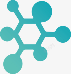 六边形化学分子有机分子结构体矢量图高清图片