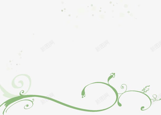 手绘绿叶藤蔓装饰png免抠素材_88icon https://88icon.com 绿叶 藤蔓 装饰