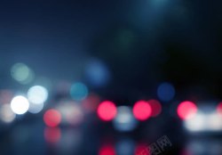 梦幻灯夜晚梦幻光斑高清图片