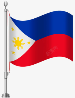 蓝色地标菲律宾国旗高清图片