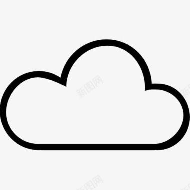 天气背景云的轮廓网络符号图标图标