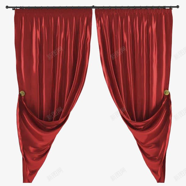 中国风绸布png免抠素材_88icon https://88icon.com 中国特色 欧式窗帘 红色 红色帘布 绸缎