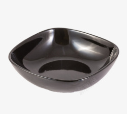 黑色正方形的陶瓷制品碗素材